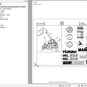 Manitou ML 632 Parts Catalog 547520