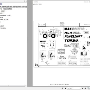 Manitou MLA 628 TURBO Parts Catalog 547756
