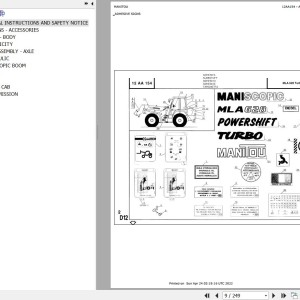 Manitou MLA 628 TURBO POWERSHIFT Parts Catalog 547756