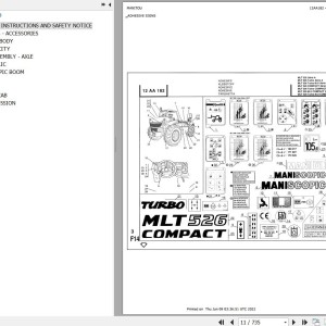Manitou MLT 526 TURBO COMPACT SA Parts Catalog 547777