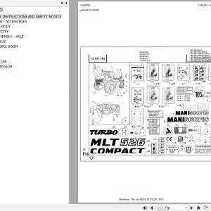 Manitou MLT 526 TURBO SA Parts Catalog 547777
