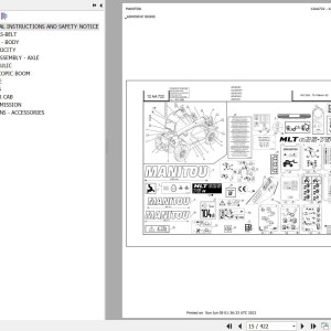 Manitou MLT 625-75 H S1 E3 Parts Catalog 647090