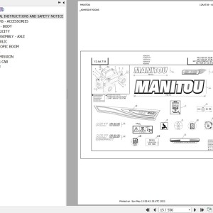Manitou MLT 629 24P ST3 Parts Catalog 647178