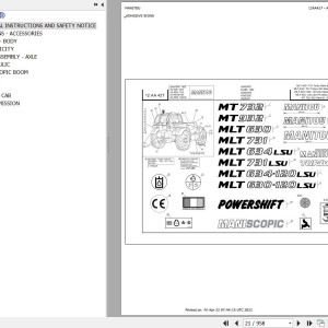 Manitou MLT 630 TURBO SB E2 Parts Catalog 547845