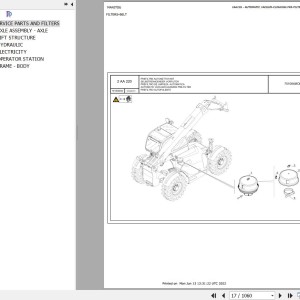 Manitou MLT 630 TURBO SD E3 742 TURBO S4 E3 634 731 735 741 1035 Series MT 732 932 SD E3 1033 Series Parts Catalog