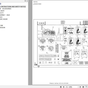 Manitou MLT 632 MONO ULTRA Parts Catalog 547047