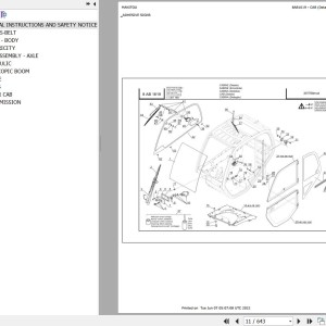 Manitou MLT 634 120 LSU POWERSHIFT SG E3 Parts Catalog 647387