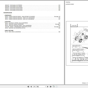 Manitou MLT 634 120 ST3B Parts Catalog 647444