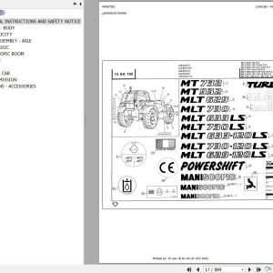 Manitou MLT 730 120 LS SA Parts Catalog 547785