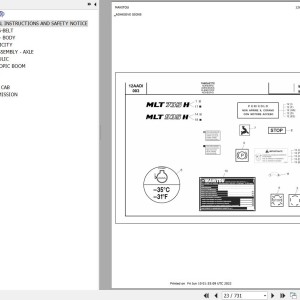 Manitou MLT 735 H S2 E3 Parts Catalog 648617