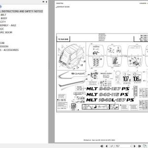 Manitou MLT 840 115 MLT 840 137 MLT 1040L 137 MLT 1040 137 ST3B Parts Catalog 647269