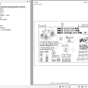 Manitou MLT 840 115 PS JD ST4 S1 Parts Catalog 647509