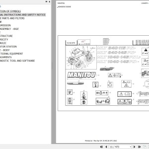Manitou MLT 840 115 PS JD ST4 S3 Parts Catalog 647671