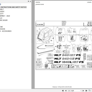 Manitou MLT 840 137 ST3B Parts Catalog 647269