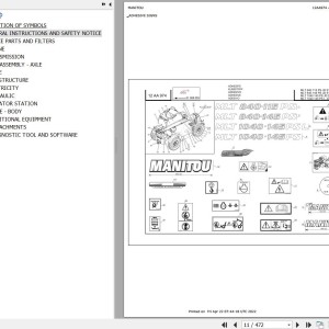 Manitou MLT 840 145 PS JD ST4 S2 Parts Catalog 647671