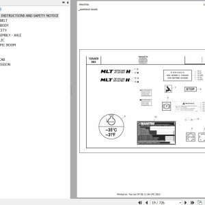 Manitou MLT 935 H S2 E3 Parts Catalog 648617