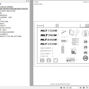 Manitou MLT 940 120 H ST3B Parts Catalog 648834