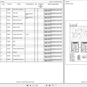 Manitou MLT-X 627 TURBO 24P SC E3 Parts Catalog 647427