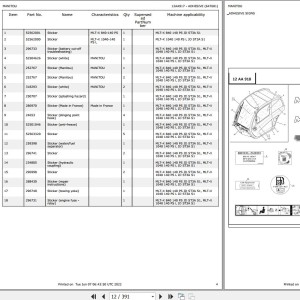 Manitou MLT-X 840 140 PS JD ST3A S1 MLT-X 1040 140 PS L JD ST3A S1 Parts Catalog 647601