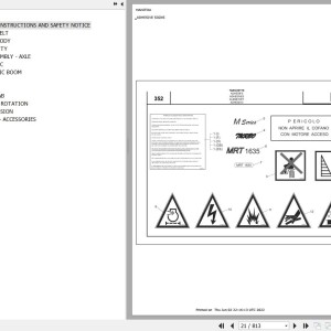 Manitou MRT 1635 TURBO SERIE M 400 MOT 1104C 44T E2 Parts Catalog 648244
