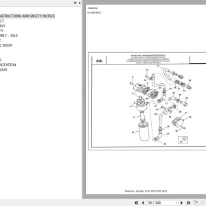 Manitou MRT 1650 TURBO COMFORT LINE MOT 1004 40T Parts Catalog 547612