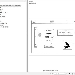 Manitou MRT 1850 TURBO SERIE M MOT 1004 40T Parts Catalog 648102