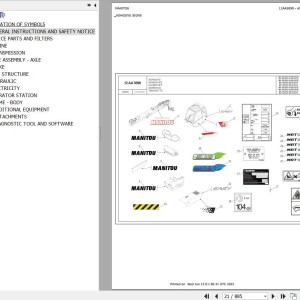 Manitou MRT Series MRT-X Series Parts Catalog 649055