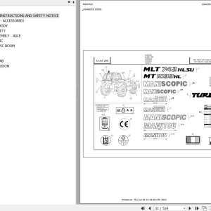 Manitou MT 1033 H L TURBO S2 E2 Parts Catalog 547853
