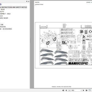 Manitou MT 1044 EP PRIVILEGE Parts Catalog 547994