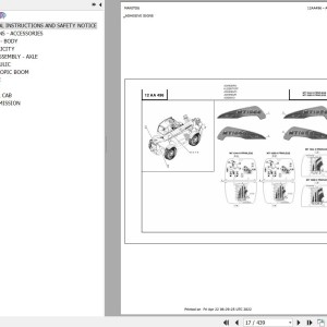 Manitou MT 1058 H PRIVILEGE Parts Catalog 547974