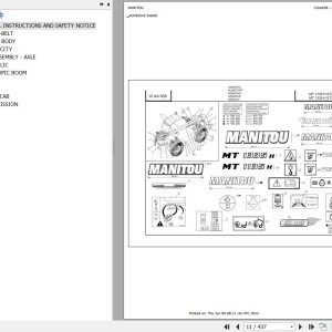 Manitou MT 1135 H ST3B Parts Catalog 647105