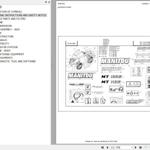 Manitou MT 1135 ST3B Parts Catalog 647104