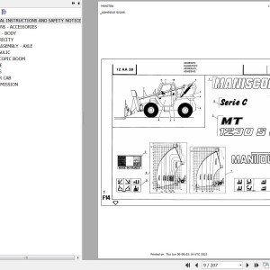 Manitou MT 1230 SCP SERIE C Parts Catalog 547023