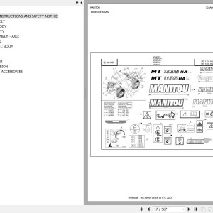 Manitou MT 1335 H A ST3B Parts Catalog 647399