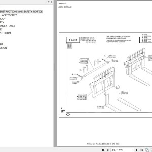 Manitou MT 1337 SL Parts Catalog 547049