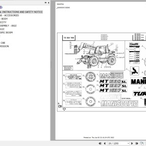 Manitou MT 1337 SL TURBO Parts Catalog 547049