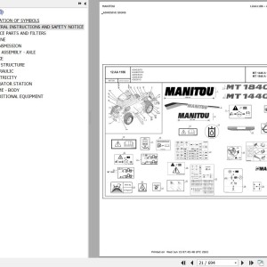 Manitou MT 1440 A MT 1840 A 100D ST5 S1 Parts Catalog 647784