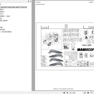 Manitou MT 1440 H E3 Parts Catalog 647043