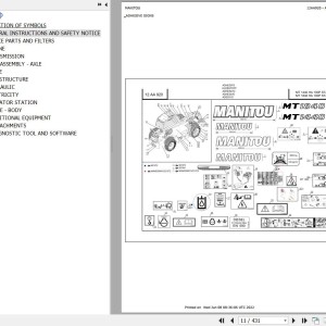 Manitou MT 1440 HA 100P ST4 S1 MT 1840 HA 100P ST4 S1 Parts Catalog 647596