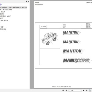 Manitou MT 1440 HA E3 Parts Catalog 647129