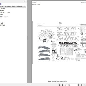 Manitou MT 1440 HA PRIVILEGE Parts Catalog 547975