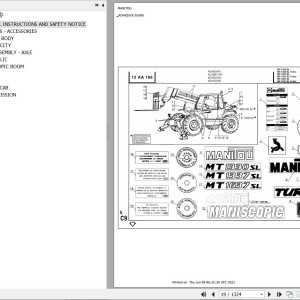 Manitou MT 1637 SL TURBO MONO ULTRA ORH Parts Catalog 547049