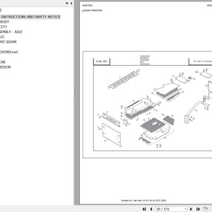 Manitou MT 1745 H SL TURBO MONO ULTRA USA S2 E2 Parts Catalog 547869