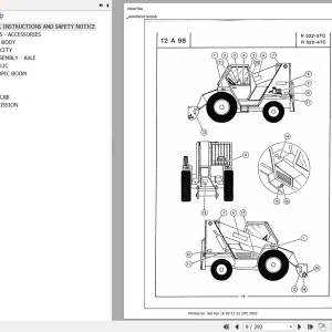 Manitou MT 225 FC USA Parts Catalog 47578