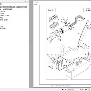 Manitou MT 225 Parts Catalog 47596