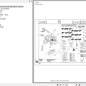 Manitou MT 422 CP Parts Catalog 47824
