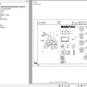 Manitou MT 422 CP TURBO Parts Catalog 47824
