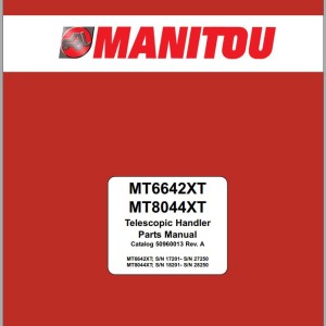 Manitou MT 6642 XT MT 8044 XT Parts Manual 50960013 Rev. A