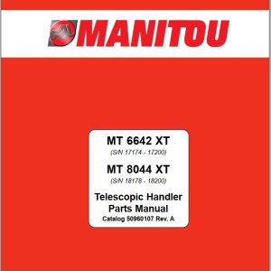 Manitou MT 6642 XT MT 8044 XT Parts Manual 50960107 Rev. A