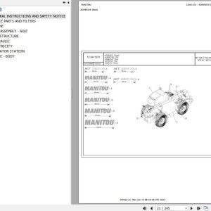 Manitou MT 730 H 75K ST5 S1 MT 930 H 75K ST5 S1 MT 930 HA 75K ST5 S1 Parts Catalog 52104260MO
